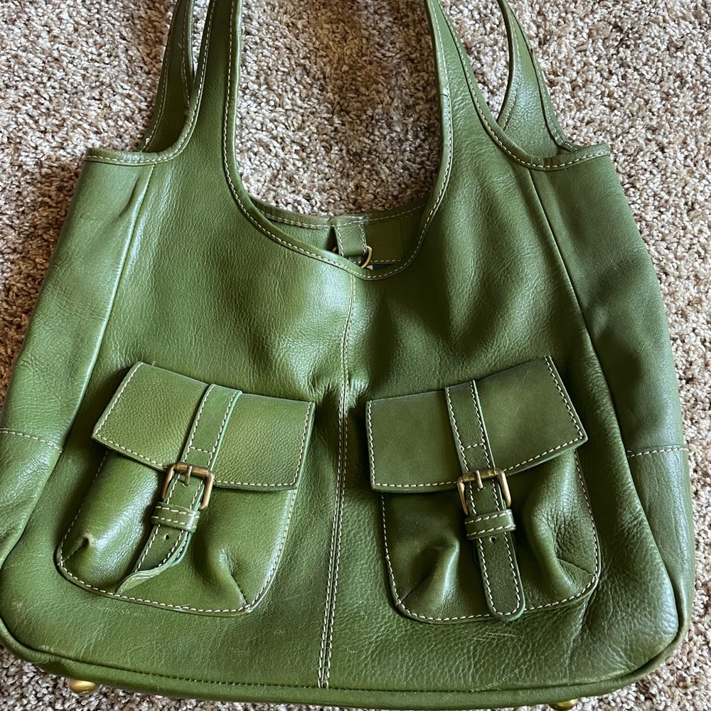 Boden Green Leather Bag
